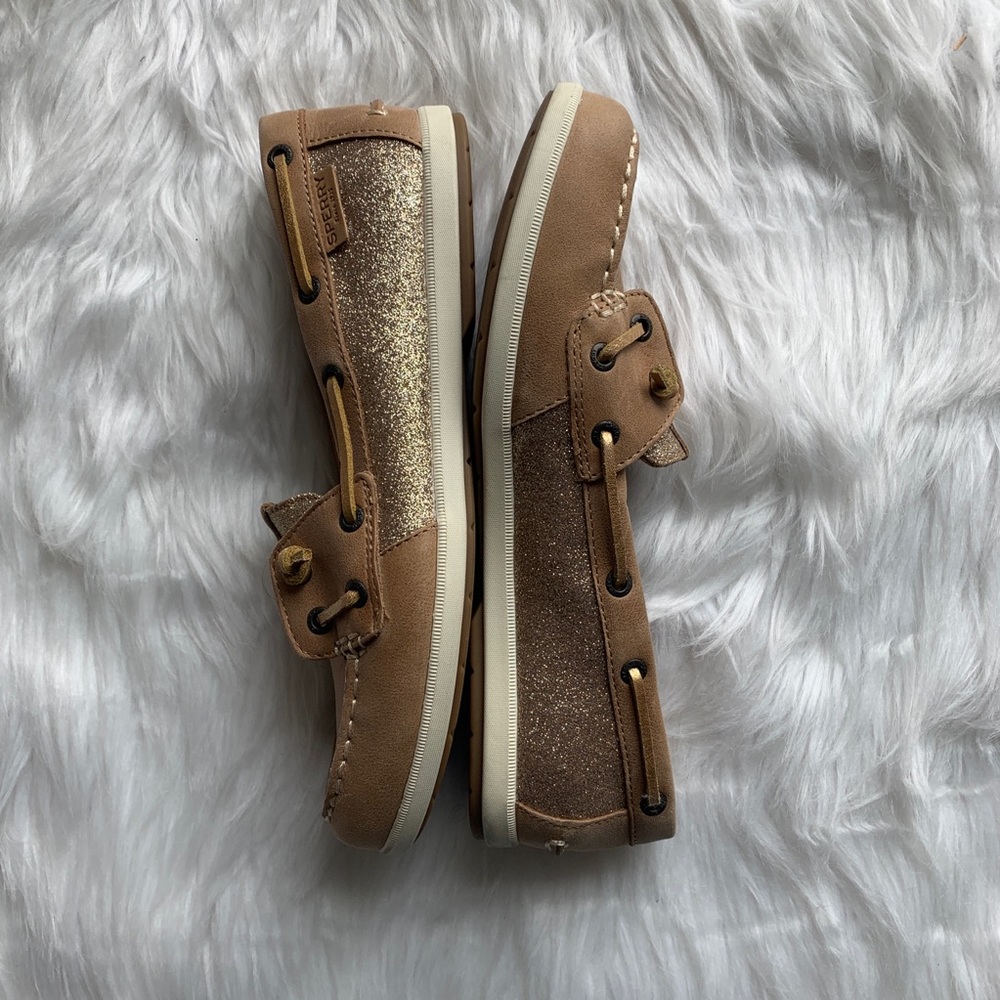 Women’s Sperry Boat Shoe Gold Glitter - 8M